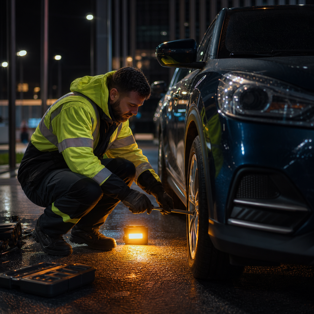 Driver Resources/breakdown Near Busy Intersection West Palm Beach Safe Next Steps — roadside services image in West Palm Beach